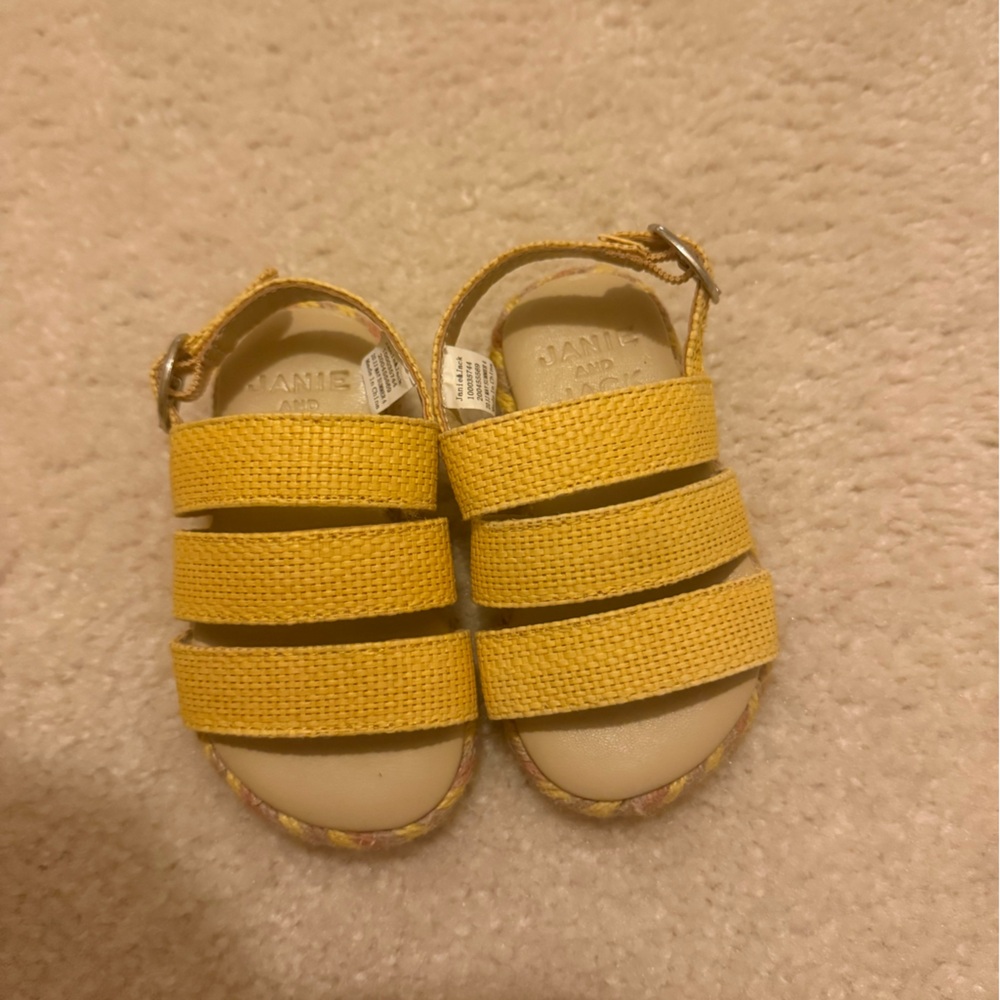 Janie and Jack Yellow Girls Sandals
